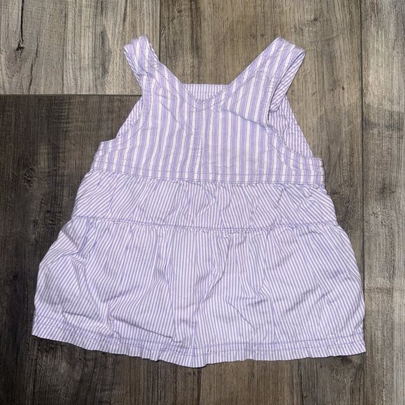 Vintage Embroidered Winnie The Pooh Overall Dress Purple Girls 0-3 Months - Picture 2 of 5